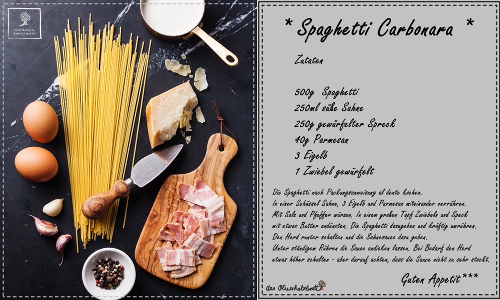 typisch italienisches Spaghetti Carbonara Rezept
